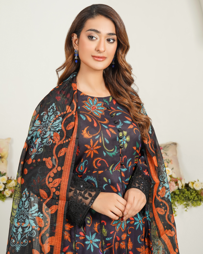 Midnight Garden 3 pcs Print Suit